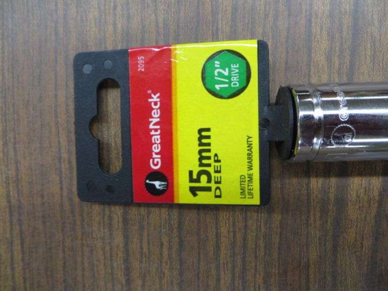 Great Neck 15mm Deep Sockets See Details Lambrecht Auction, Inc.