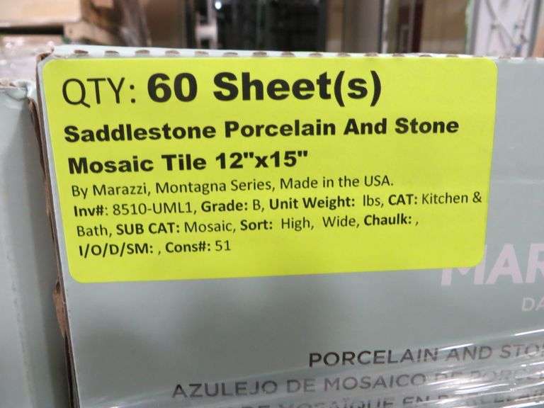 Saddlestone Linear Mosaic Tile 12" x 15"