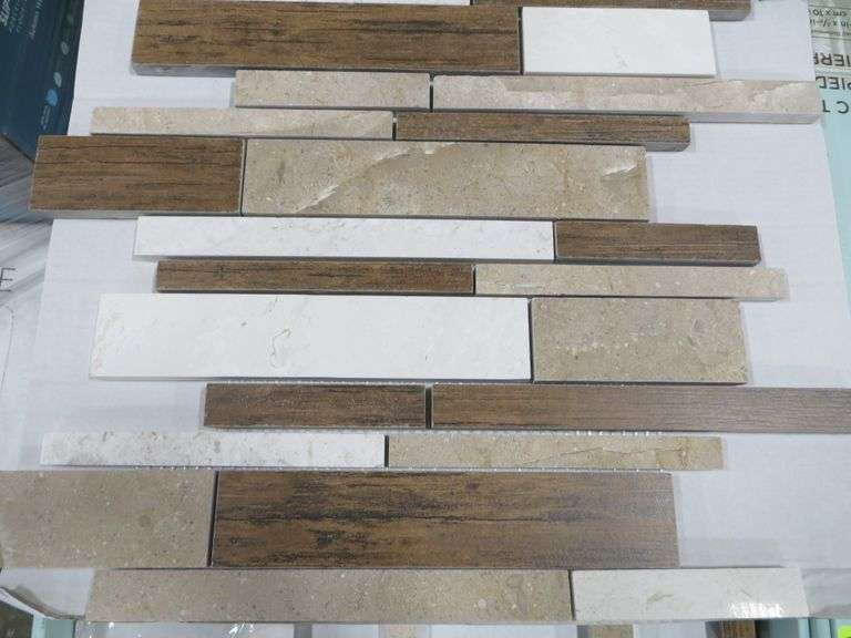 Saddlestone Linear Mosaic Tile 12" x 15"