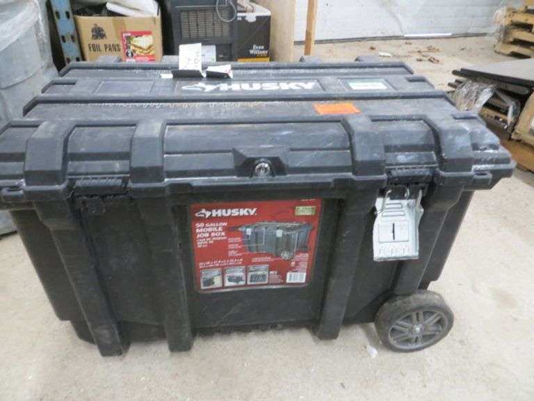 Husky 50 Gallon Mobile Job Box See Details Lambrecht Auction, Inc.