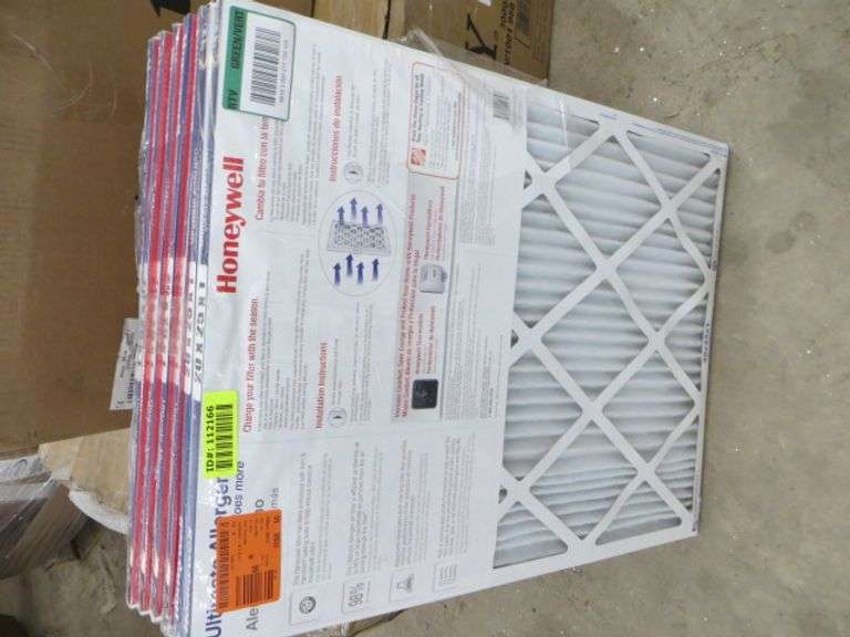 Honeywell 20x25x1 Air Filters 7 pack Lambrecht Auction, Inc.