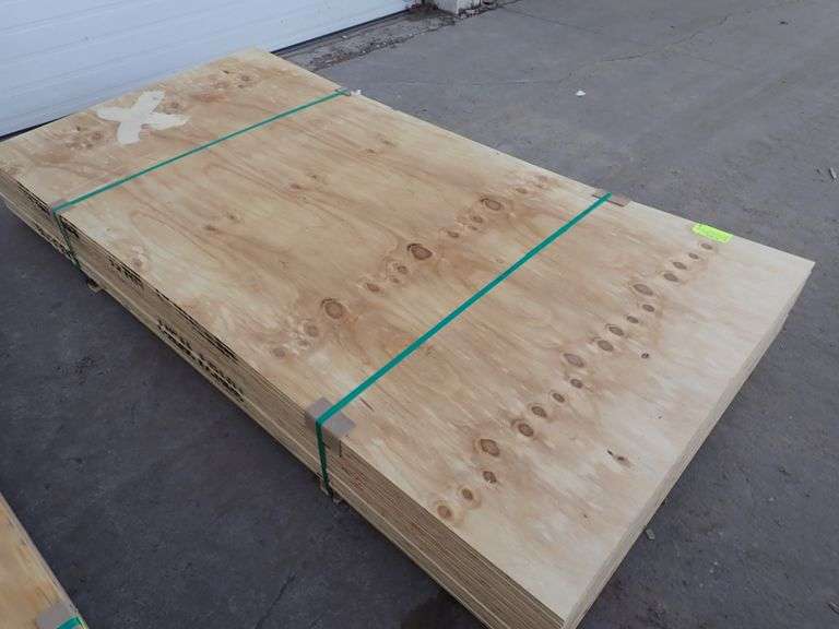CDX Plywood 1/2" x 48" x 96" Lambrecht Auction, Inc.