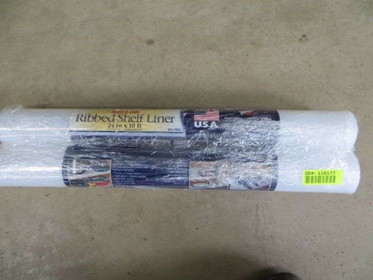 24"x10' Ribbed Shelf Liners Lambrecht Auction, Inc.