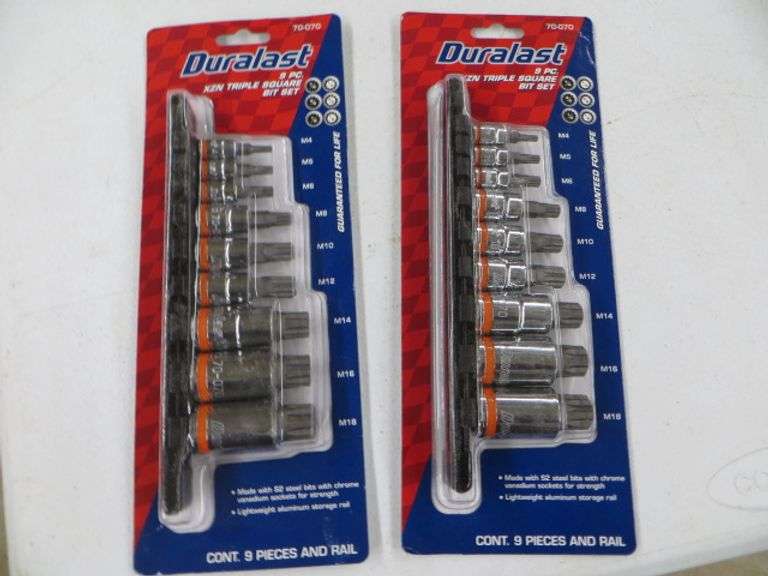 Duralast 9pc XZN Triple Square Bit Set Lambrecht Auction, Inc.