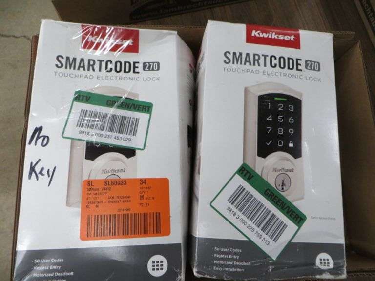 2 Smart code Touchpad Electronic Locks - Lambrecht Auction, Inc.