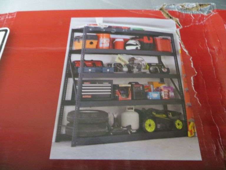 Husky 5Shelf Industrial Steel Shelving Unassembled Lambrecht