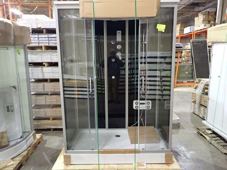 Luxury Shower Enclosure Jetted 34" x 60" x 86" CD Lambrecht Auction, Inc.