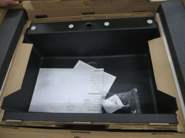 Glacier Bay Granite Composite 33" Single Black Sink Lambrecht Auction