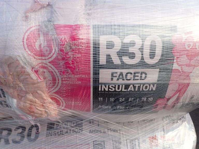 R30 Faced Fiberglass Bagged Insulation Lambrecht Auction, Inc.