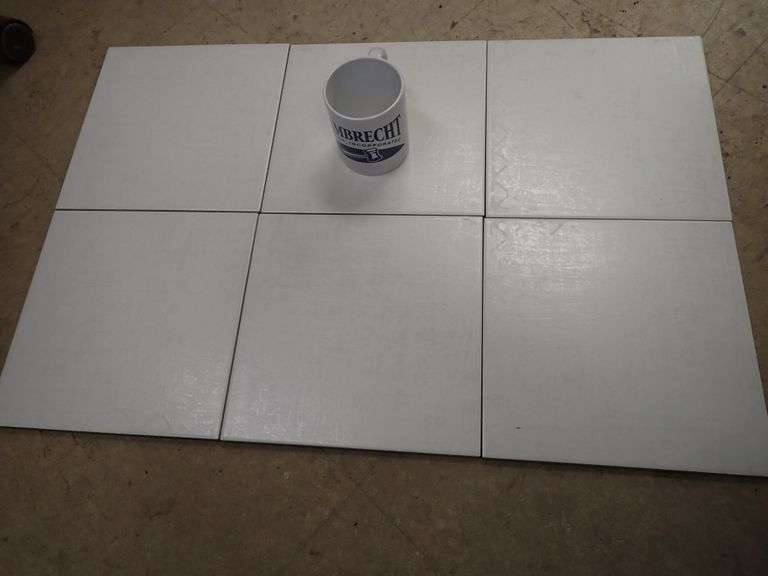 White Ceramic Tile 10" x 10" Lambrecht Auction, Inc.