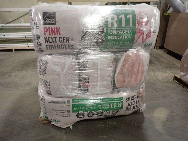 R11 Unfaced Fiberglass Bagged Insulaion Lambrecht Auction, Inc.