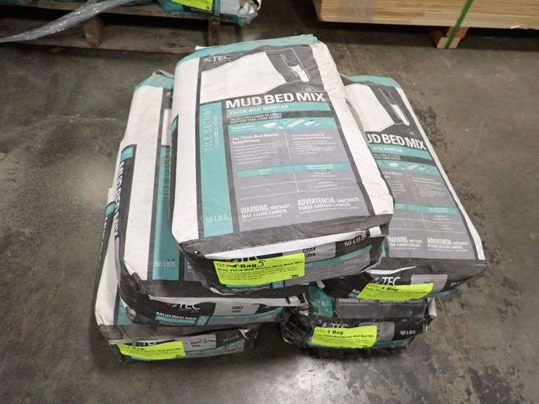 Gray ThickBed Mortar Mud Bed Mix Lambrecht Auction, Inc. Gray ThickBed Mortar Mud Bed Mix Lambrecht Auction, Inc.