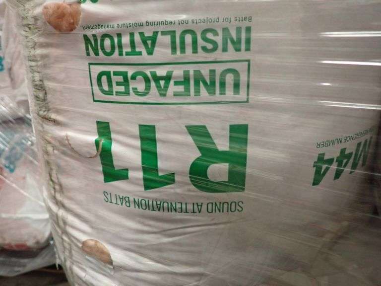 R11 Unfaced Fiberglass Bagged Insulation Lambrecht Auction, Inc.