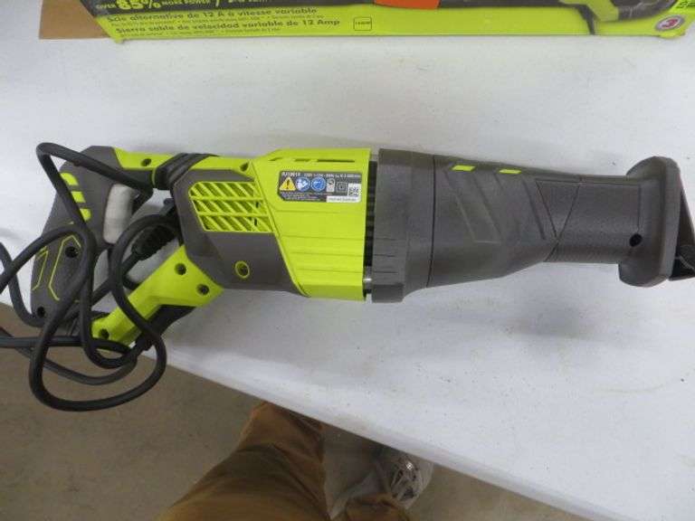 Ryobi 12 amp Variable Speed Reciprocating Saw Lambrecht Auction, Inc.