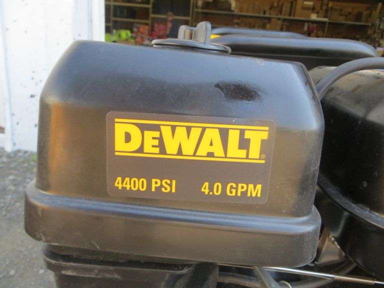4400 PSI Gas Pressure Washer Dewalt Lambrecht Auction, Inc.