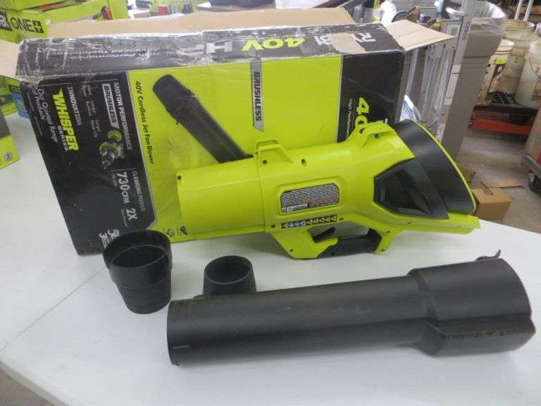 Ryobi 40V Cordless Jet Fan Blower Lambrecht Auction, Inc.