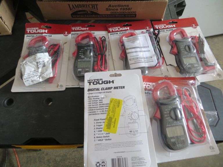Hyper Tough Digital Clamp Meters (6) Lambrecht Auction, Inc.