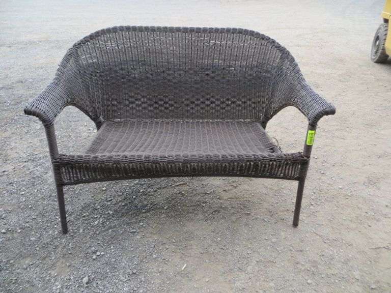 Outdoor Resin Wicker Loveseat Lambrecht Auction, Inc.