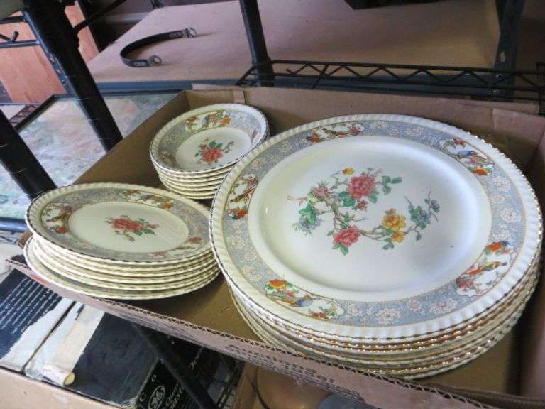 Johnson Bros. Old English China 3 Boxes Lambrecht Auction, Inc.