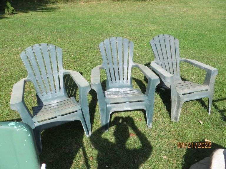 PVC Adirondack Stacking Chairs Lambrecht Auction, Inc.