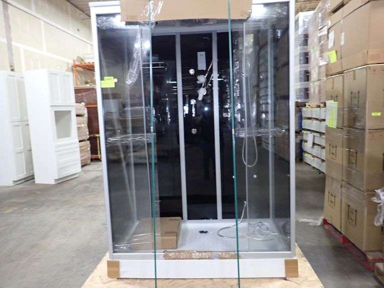 Luxury Shower Enclosure Jetted 34" x 60" x 86" CD Lambrecht Auction, Inc.