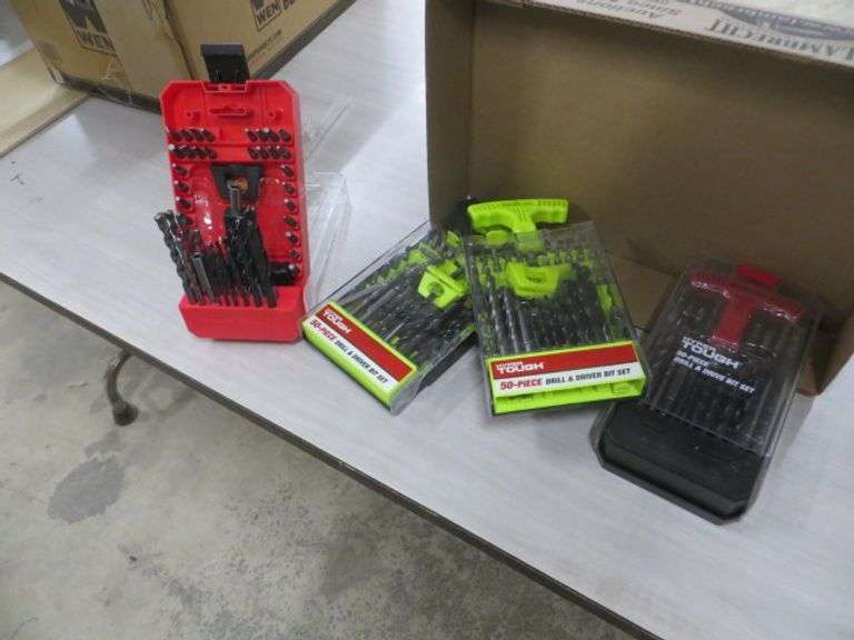 Hyper Tough 50 Piece Drill & Drive Bit Sets (4) Lambrecht Auction, Inc.