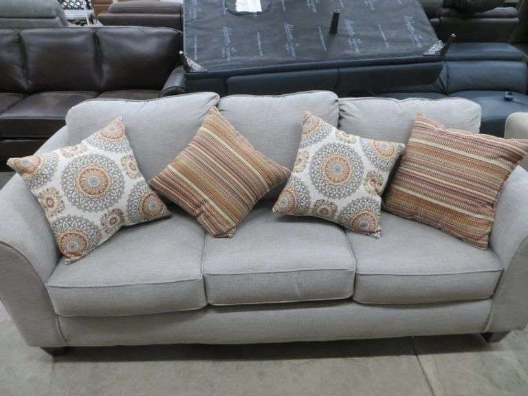 Grey Fabric Couch See Details Lambrecht Auction, Inc.