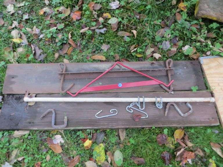 Gambrel Stick & Meat Hooks Lambrecht Auction, Inc.