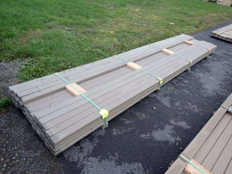 Brown composite decking 2 x 4 x16 lambrecht auction inc 