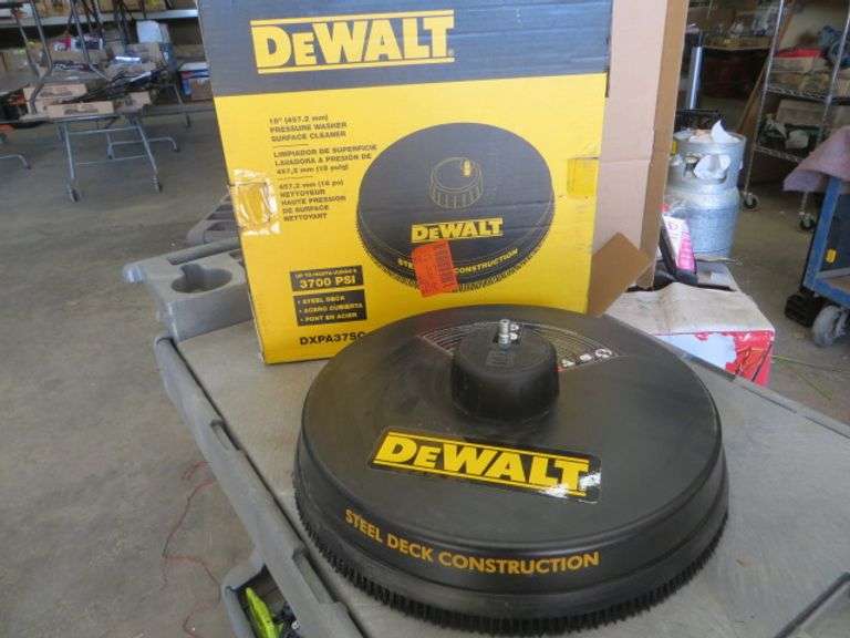 Dewalt 18" Pressure Washer Surface CleanerSteel Deck Lambrecht Auction, Inc.