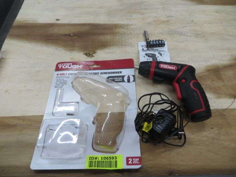 Hyper Tough 4V Cordless Rotating Screwdriver Lambrecht Auction, Inc.