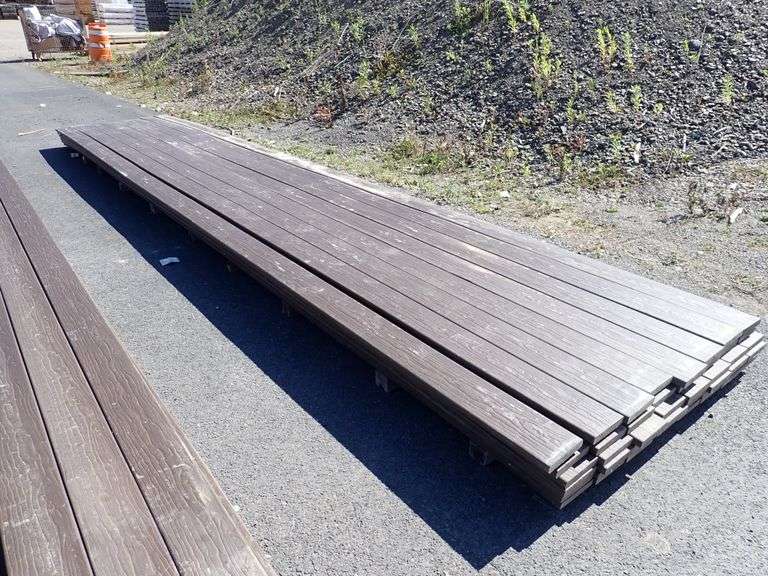 Spanish Leather Composite Decking 1" x 6" x 20' Lambrecht Auction, Inc.