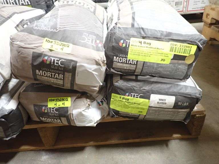 White Latex Modified Mortar Lambrecht Auction, Inc.