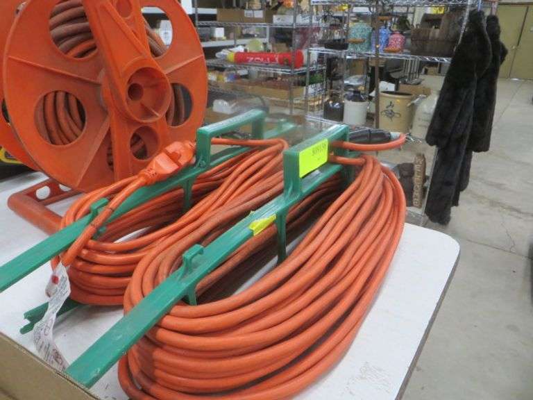 Three Extension Cords on Reel & Winders Lambrecht Auction, Inc.