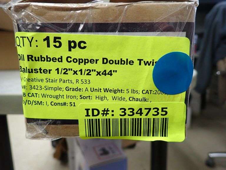 Oil Rubbed Copper Double Twist Baluster 1/2"x1/2"x44"