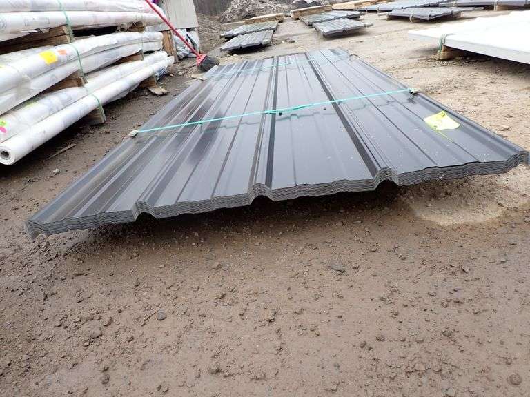 Black Corrugated Metal Panel 3'x8' Lambrecht Auction, Inc.