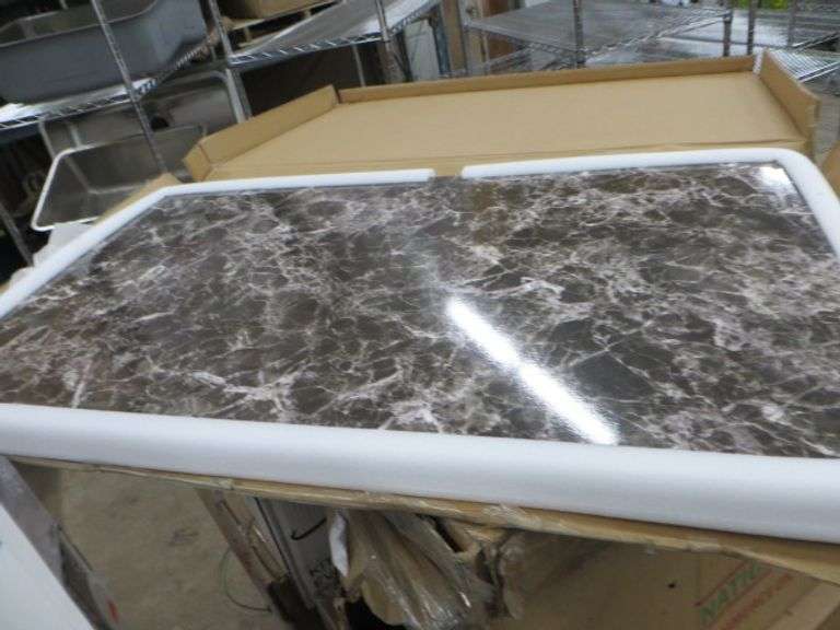 Faux Marble Island Top 42x24" Lambrecht Auction, Inc.