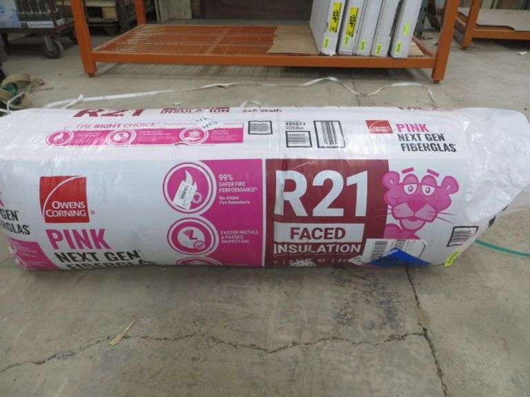 R21 Faced Insulation 67.81' 5.5" Thick Lambrecht Auction, Inc.