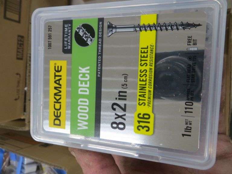 Deck mate Wood Screws 8x2" Lambrecht Auction, Inc.