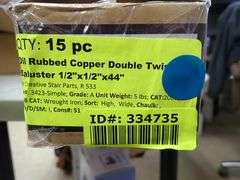 Oil Rubbed Copper Double Twist Baluster 1/2"x1/2"x44"