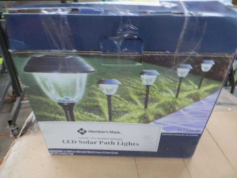 Members Mark LED Solar Path Lights 5 Piece Lambrecht Auction, Inc.