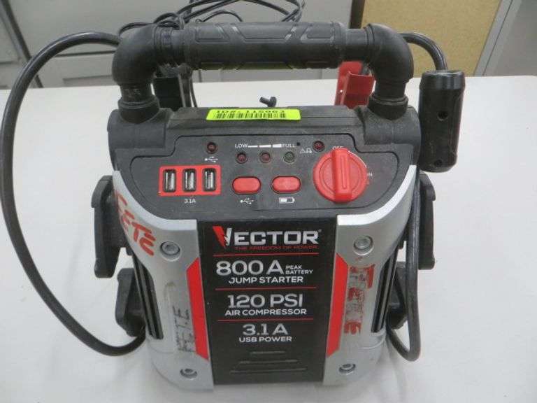 Vector 800a, 120psi, 3.1a Jump Starter Used Lambrecht Auction, Inc.