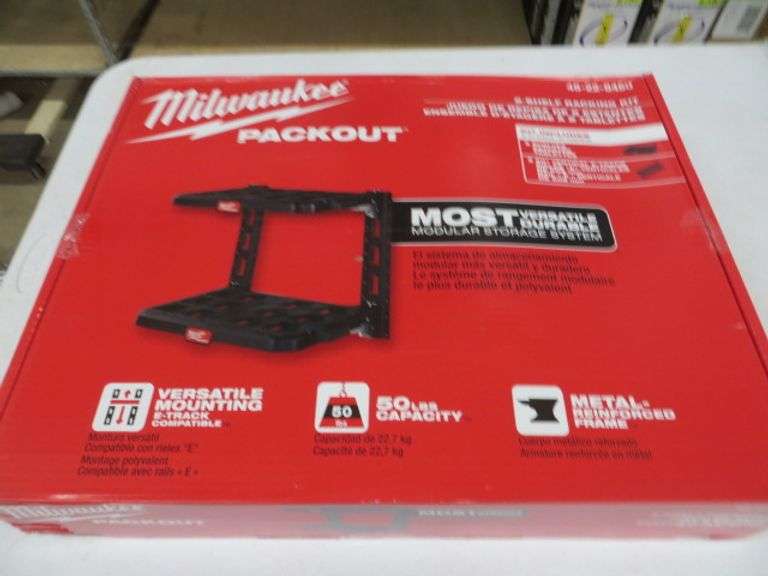 Milwaukee Pack out 2 Shelf Racking Kit - Lambrecht Auction, Inc.