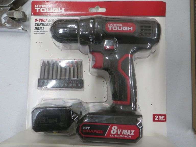 (3) Hyper Tough 8V Cordless Drills See Details Lambrecht Auction, Inc.