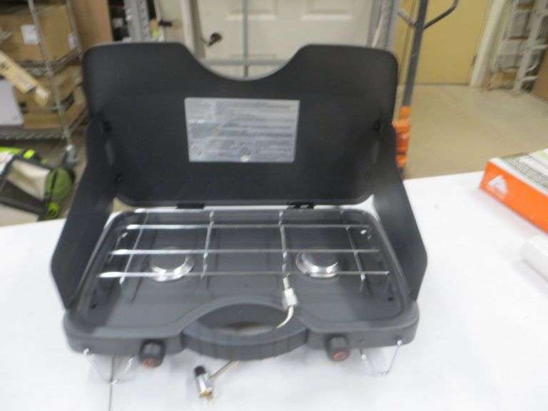 Ozark Trail 2-Burner Portable Camp Stove – 20,000 BTU, Foldable With Carrying Case