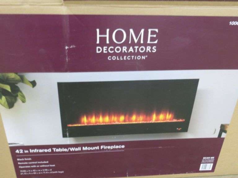 Home Decorations 42 Infrared Fireplace - Table Or Wall Mount - Lambrecht  Auction, Inc.