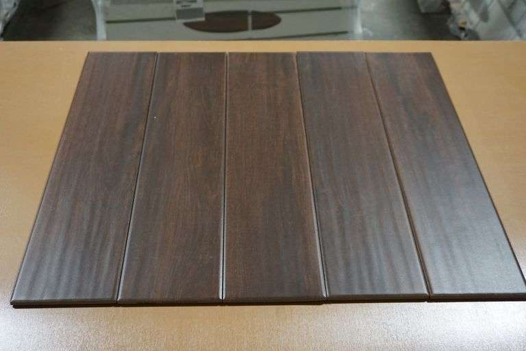 Serso Black Walnut Wood Look Porcelain Tile 6" x 24" Lambrecht