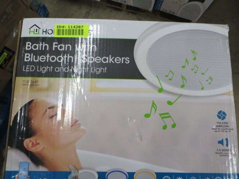 Bath Fan With Bluetooth Speaker LED Light & Nightlight Lambrecht