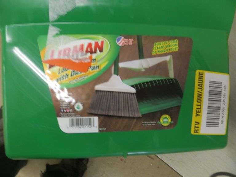 Libman Broom With Dustpan & Quickie Push Broom Head Lambrecht Auction