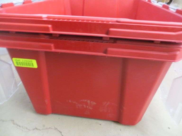 Two Husky 18gal Professional Duty Flip Top Containers Lambrecht